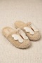 Women's Mink Large Butterfly Motif Leather Wing Detailed Furry House Slippers 3 cm Byndmtfkelebekbuyuk - 8