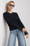 Button Detailed Knitwear Sweater Lmx0103 Dark Blue - 3