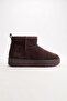 Short Suede Boots with Fur Inside and Thick Sole - 2