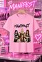Manifest Printed Cotton Combed Pink T-Shirt T-Shirt