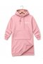Girl's Hooded 3 Thread Raster Sweat Dress with Kangaroo Pocket Comfortable Casual Dress - 2