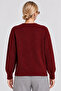 V-Neck Oversize Knitwear Sweater Lki̇0061 Bordo - 5