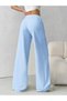 Women's Baby Blue Baggy Sweatpants Printed Premium Oversize T-Shirt - 2
