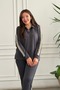 Polo Collar Glittering Stripe Detailed Tracksuit Set - 9