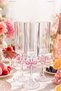 3-Piece Borosilicate Glass Goblet Cup 250ml Pink Bow Detail - 7
