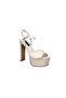 White Satin 13.5 cm Platform Bridal Shoes - 2