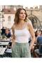 96% Viscose White Undershirt with Adjustable Drawstring Straps - 5