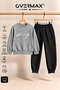 Italic King Printed Hoodless Sweatshirt Tracksuit Set – Ages 3-12