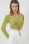 936 Sandy Crop Blouse - E.Green - 2