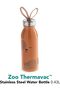 Zoo Thermavac™ Stainless Steel Water Bottle 0.43L Dog – Soft silicone fingerloop | Double Wall Vacuum Insulated Reusable Water Bottle | Keeps Cold for 7 Hours | BPA-Free | Leakproof- Brown - 2