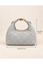 Imported Quilted Fabric Women's Hand and Shoulder Bag - 7