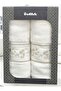 -Daniela Beyaz- 2-Piece Towel with Gift Box Embroidered 2Nd Model (50X90)-Gold Glitter - 2