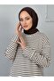 Striped Oysho Tunic-Brown - 3