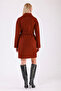 Red Brown Oversize Cashmere Coat - 4