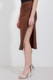 1890 Chain Detailed Skirt - Brown - 2