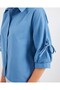 20246 sleeve detailed crop shirt - indigo - 2