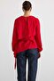 Layered Asymmetrical Cut Casual Blouse Red 9837 - 7