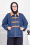 Pocket Detailed Zippered Denim Jacket Camel - 3