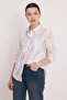 Woman's White Gold Varak Patterned Shirt 20253 - 2