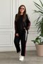 Plus Size Crew Neck Sweatshirt Set with Stripe Detail - 6