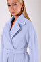 Light Blue Oversize Cashmere Coat - 5