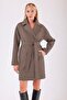 Dark Beige Oversize Cashmere Coat - 2