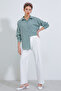 20153 Single Pocket Oversize Linen Shirt - Mint - 3