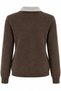 Brown Light Beige Sweater with Colored Collar - Tk261107 - 2