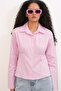 20231 Slim Fit Poplin Shirt - Pink - 2