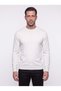 Ecru Crew Neck Men's Knitwear Sweater
