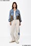 Denim Knitwear Detailed Special Design Women's Set