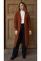 Damla Kol Desen Women's Tricot Long Cardigan
