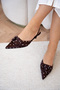 Matilda Polka Dot Buckle Detailed Women's Heeled Shoes - Aci Brown - 4