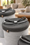 Christmas Wicker Rope Decorative 4-Piece Wicker Rope Basket with Lid Knitted Rope Basket Organizer Storage Box Home Office Kitchen Bathroom Bedroom Multi-Purpose - 3