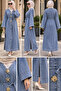 Long Denim Jacket - Light Blue - 4