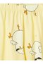 Yellow Elastic Waist Patterned Women's Shorts Pajama Bottoms - 2