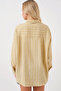 Women's Striped Oversize Shirt 20293 - Mink - 2