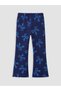 Navy Blue Bow Printed Girls' Tights - 2