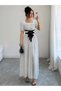 Rochie maxi, albă - S - 4