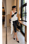 Cleo ruffled asymmetric white blouse - 2