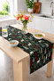 Decorative Dining Table Digital Printed Runner with Deer, Pine Tree and Snowflake Winter Pattern 40X140Cm - 2