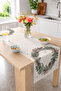 Christmas Pine Branch, Pine Cone and Snowflake Patterned Digital Printed Runner Decorative Table Runner 40X140C - 2