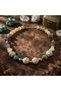 Women's Turquoise and Ethnic Carved Beaded Necklace - Amber Crystal & Gold Accessories - 2