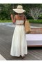Rochie maxi, crem - XL - 5