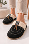 Women's Plush Detailed Suede House Slippers Embroidered Tassel Detailed Gift Dowry House Slippers Stc1360 - 5