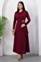Degaje Collar Waist Buckle Long Sleeve Dress Grs4174 - 5