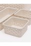 Beige Plastic Storage Basket Set (10 Piece) - 6