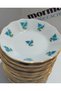 Porcelain Gülri̇z Blue 12 Pieces 11 cm Tea Plate - 3