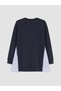 Navy Blue Soft Touch Women's Sweatshirt Tunic - 3