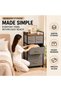 5 Drawer Fabric Dresser, Tall Storage Organizer with 2 Small and 3 Large Drawers, Steel Frame and Wood-Look Top for Bedroom, Closet or Entryway, Gray, 43 × 29 × 102.5 cm - 7